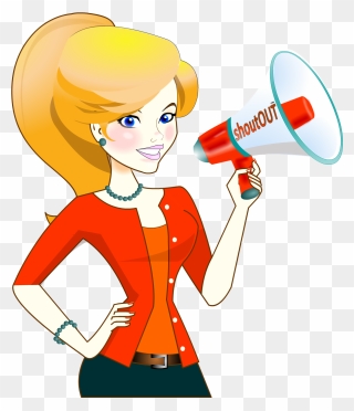Transparent Shout Out Clipart - Shout Out Girl - Png Download