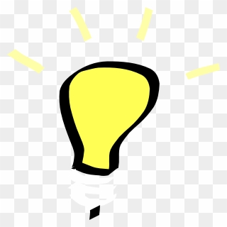 Lightbulb Thinking Clipart - Clip Art - Png Download