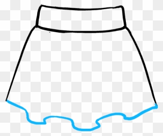 How To Draw A Skirt - Skirt Drawing Step By Step Clipart