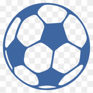 Blue Soccer Ball Vector Clipart