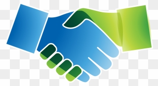 Hand Clipart Partnership - Hand Shake Blue And Green - Png Download