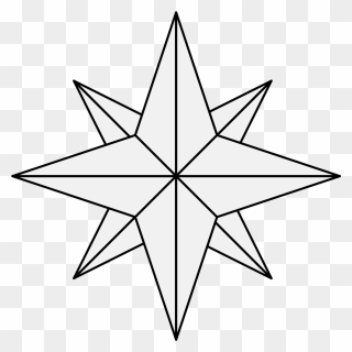 Transparent Compass Star Png - B2 Root System Clipart