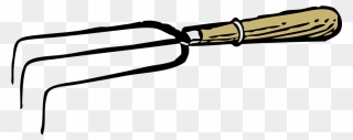 Hand Cultivator Tool Drawing Clipart
