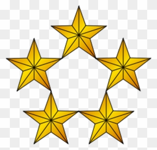 New York Fire Department Chief Rank - 5 Stars In A Circle Clipart