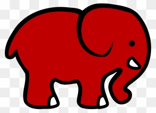 Transparent Profile Clipart - Red Elephant Clipart - Png Download