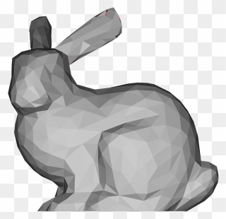 Low Poly 3d Stanford Bunny - Stanford Bunny Png Clipart