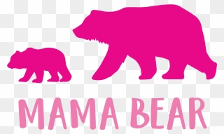 Mama-bear Cutting Files Svg, Dxf, Pdf, Eps Included Clipart