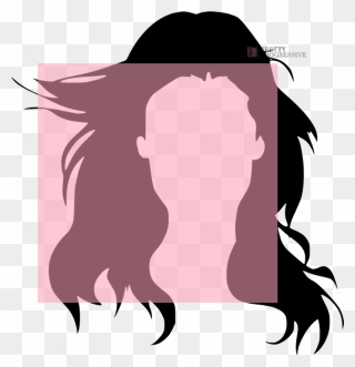 Woman Hair Silhouette Clipart