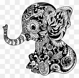 Baby Elephant Mandala Svg Free Clipart