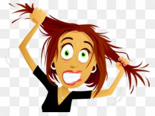 Woman Pulling Hair Out Meme Clipart