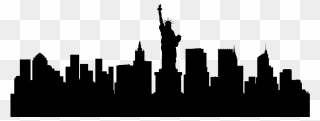 New York City Skyline Silhouette Illustration - New York Silhouette Png Clipart