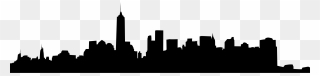 Nyc Skyline Silhouette Png - Building Silhouette New York Clipart