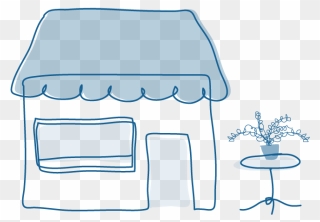 Illustration Of Shop Front - Chair Clipart