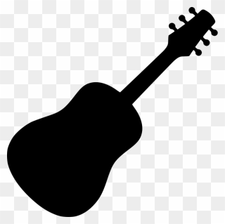 Transparent Background Guitar Clipart Black And White - Png Download