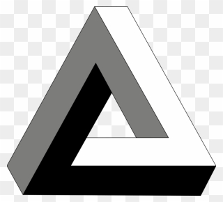 This Illusion Created By Artist M Impossible Triangle - Penrose Triangle Clipart