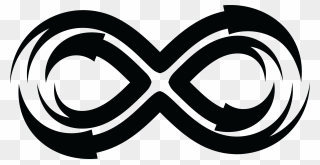 Free Clipart Of A Black And White Arrow Infinity Symbol - Black And White Infinity Symbol - Png Download