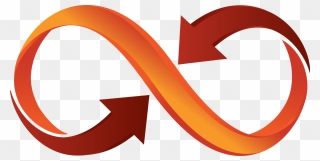 Infinity Euclidean Vector - Red And Orange Arrows Clipart