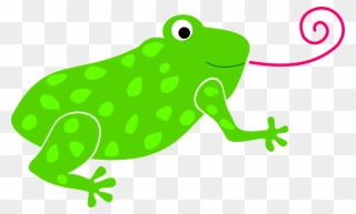 Frog Catching Flies Clipart - Png Download