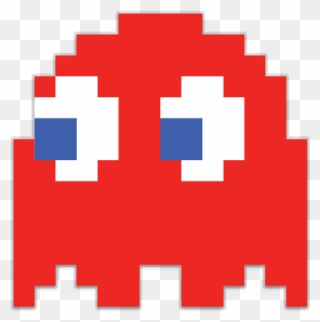 Pixelated Pac Man Ghost Clipart