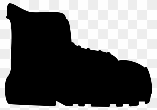 Black & White - Silhouette Shoe Clipart Black And White - Png Download