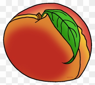 Peach Clipart Georgia Peach - Clip Art - Png Download