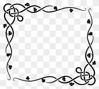 Accent Star Clipart Graphic Library Stock Free Celtic - Corner Border Design Black And White - Png Download