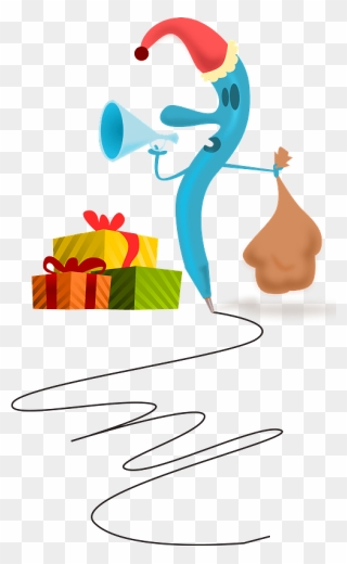 Santa Pen Clipart - Png Download