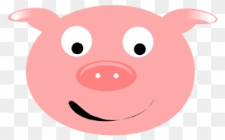 Domestic Pig Character Snout Clip Art - Domestic Pig - Png Download