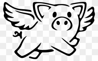 Flying Pig Icon Clipart