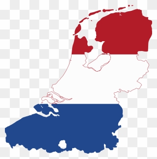 Netherlands Flag Map Clipart