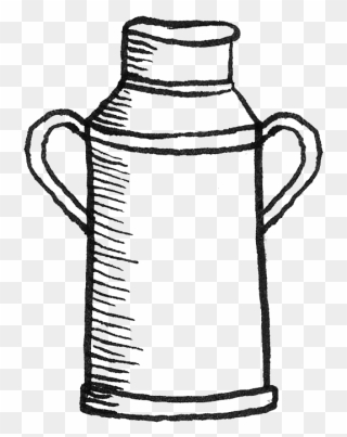 Drawing Of A Milk Churn - Vacuum Flask For Drawing Clipart