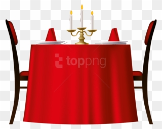 Download Red Romantic Table Clipart Png Photo - Candle Light Dinner Png Transparent Png