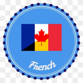 Badge Flair French Language Flag - Simbolos Da Lingua Inglesa Clipart