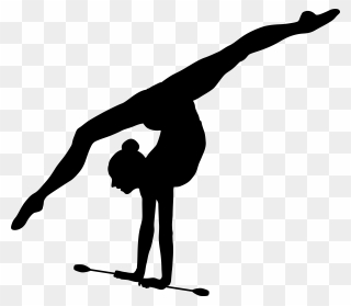 Silhouette Rhythmic Gymnastics Clip Art - Png Download