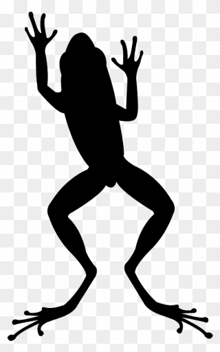 Silhouette Frog Jumping Clipart