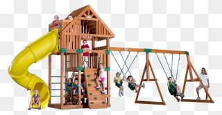 Transparent Swing Set Clipart - Outdoor Playset - Png Download