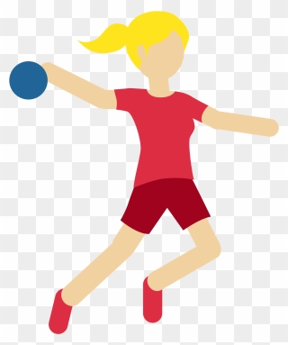 Dodgeball Clipart Cool - Playing Handball Emoji - Png Download
