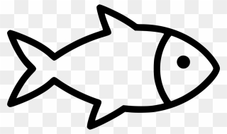 Fish Clipart Black And White - Png Download