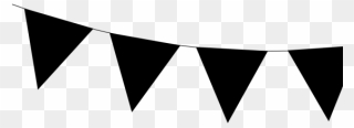 Black Bunting Png Icons - Bunting Clipart Black And White Transparent Png
