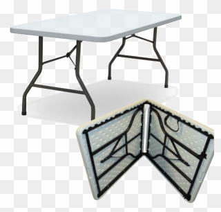 Trestle Table Free Clipart Hq - Fold In Half Trestle Table - Png Download