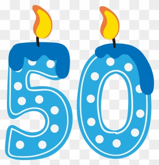 50 Number Png Images Transparent Background - 1 Birthday Candle Png Clipart