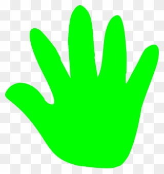 Right Hand Clip Art - Green Hand Clip Art - Png Download
