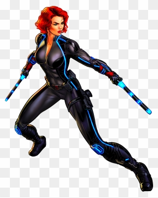 Transparent Alliance Clipart - Avengers Black Widow Drawing - Png Download