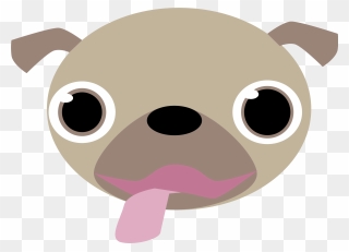 Pug Face Png - Cartoon Dog Face Clipart Transparent Png