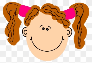Girl With Ginger Pugtails Clip Arts - Pig Tails Clipart - Png Download