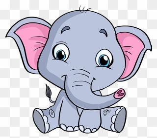 How To Draw Baby Elephant - Baby Elephant Easy Drawing Clipart