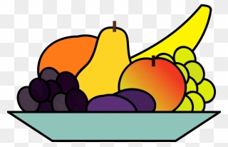 Plate Of Fruits Drawing Clipart
