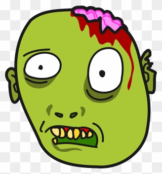 Free To Use Public Domain Zombie Clip Art - Zombie Face Cartoon Png Transparent Png