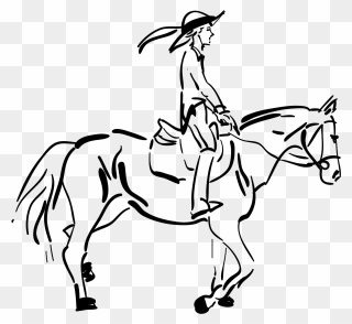 Ride A Horse Drawing Clipart