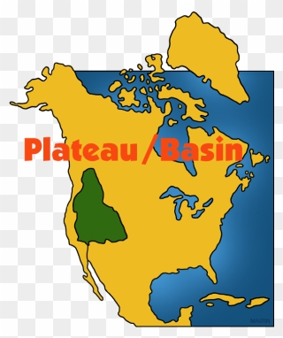 Plateau / Basin Map - Native American Northwest Coast Map Clipart